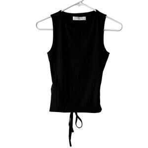 NWOT Commense Black Open-Back Tie Sleeveless Top Going-Out/Night-Out/Party - XS